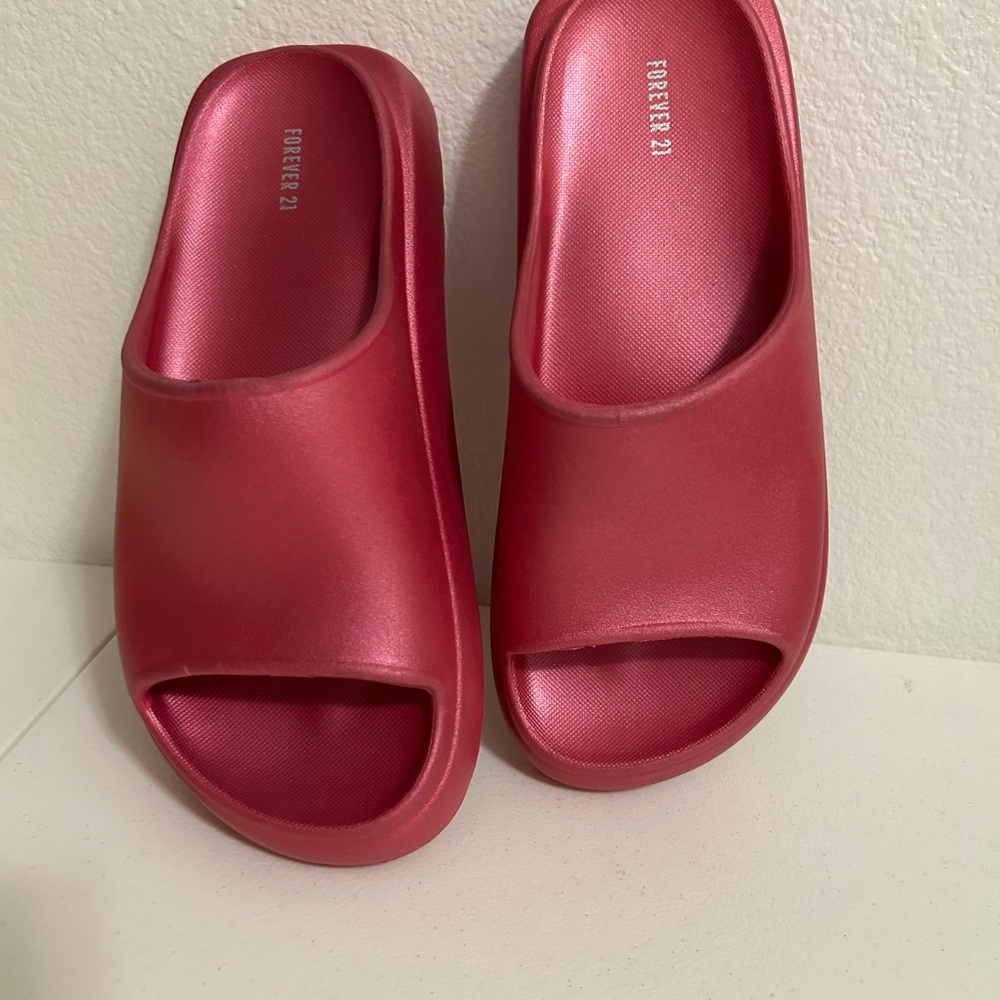 Forever 21 Red Flats with Minimalist Design